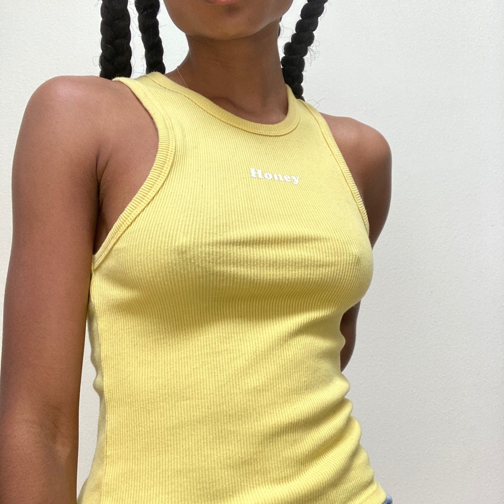 Honey yellow crop top